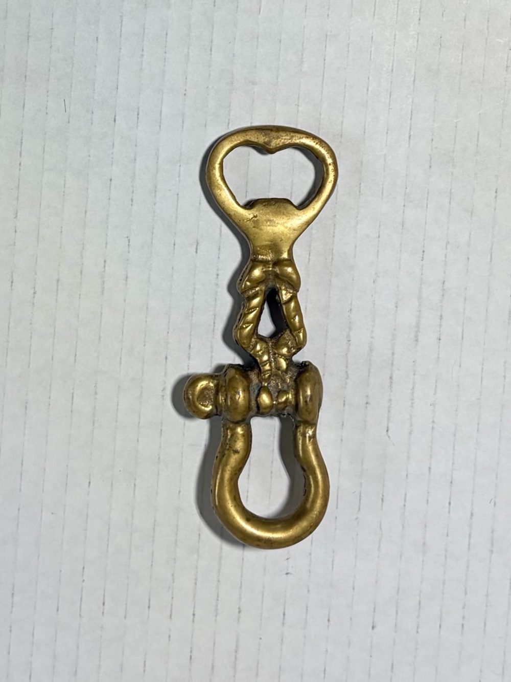 Vintage Solid Brass Nautical Bottle Opener